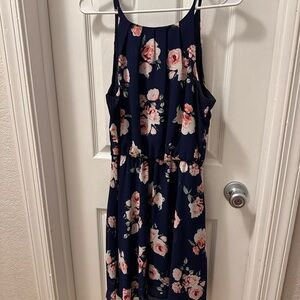 Blue Rain Navy Floral Dress